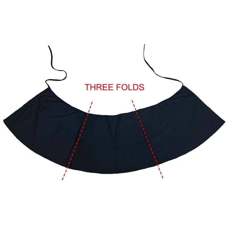 JadeRich Women's Overlapped Side Tie Sarong Wrap Skirt Beach Swimwear Tankini Bikini Cover-up (No Brief) Black - Image 3